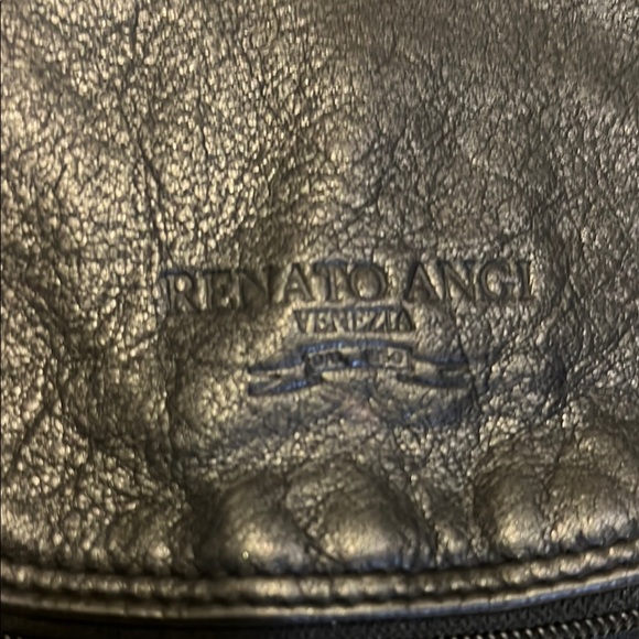 Renato Angi Black Leather Mini Backpack - Picture 4 of 16